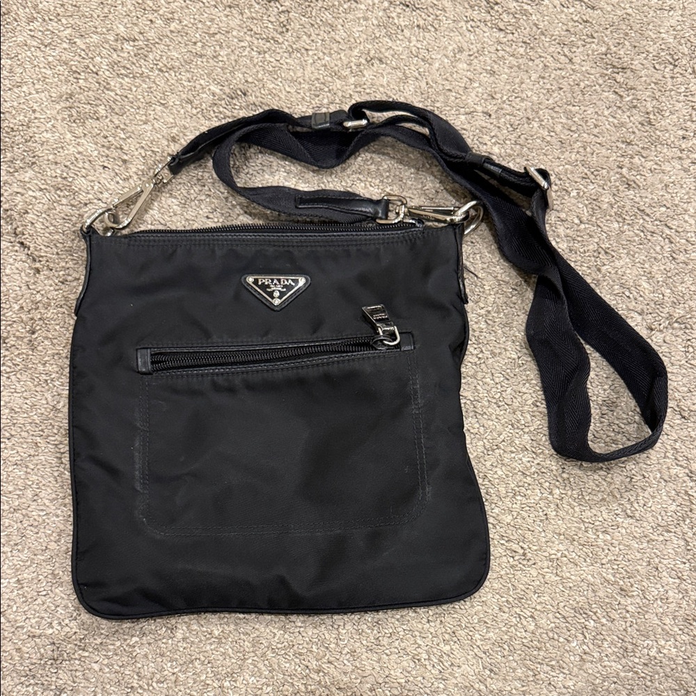 Prada Men's Black Messenger Bag